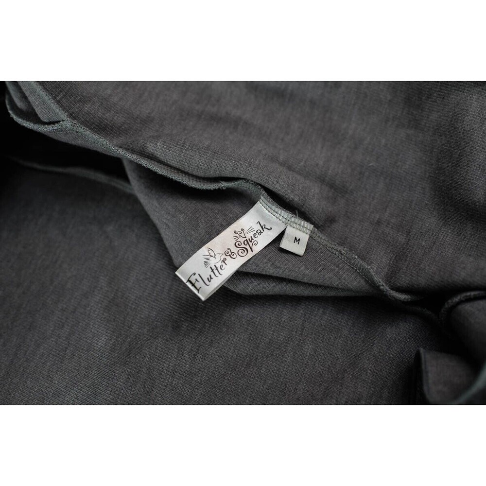 Flutter Squeak Gray Open Cardigan Asymmetrical M … - image 5